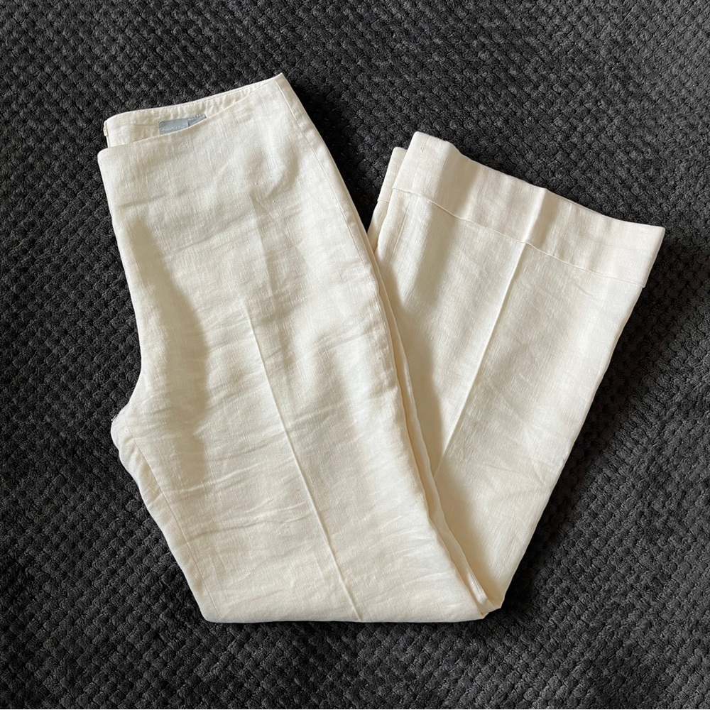 Andy Thê-Anh Designer Wool Linen Wide Leg Women’s Pants Quiet Luxury Hamptons